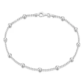 Silver Balls Beaded Bracelet for Women and Girl | Made in Italy