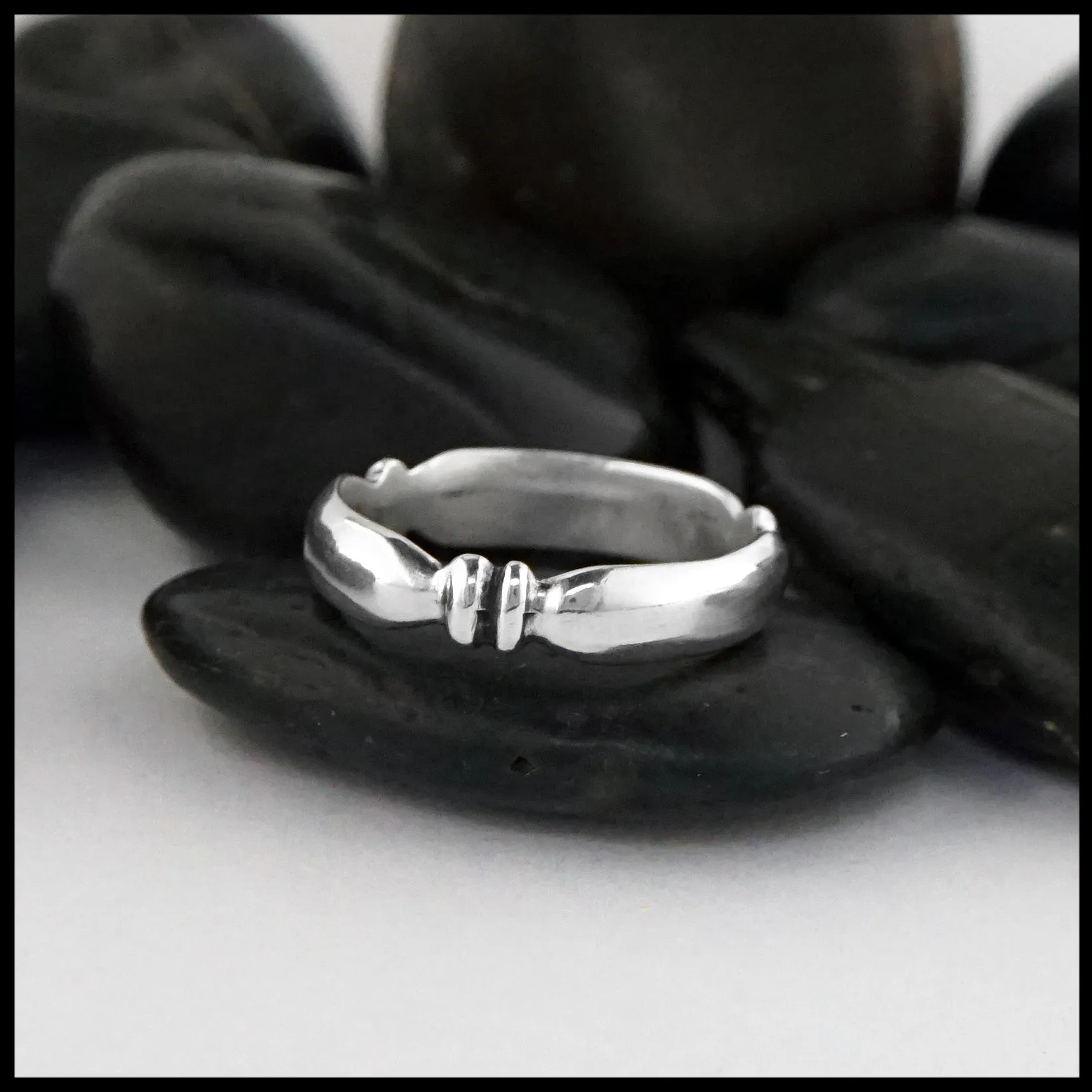 Silver Carved Band