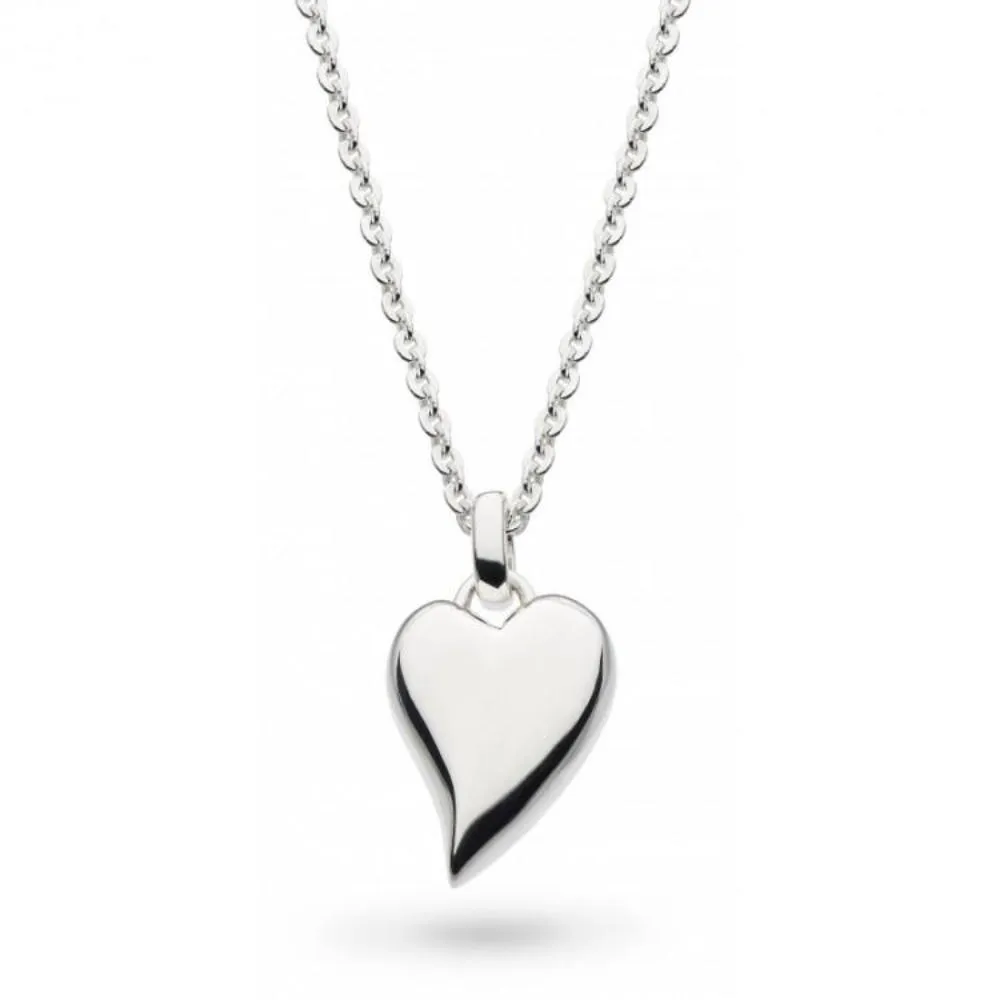 Silver desire cherish heart necklace