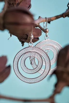 Silver Linings "Elegant" Silver Filigree Handmade Dangle Earrings