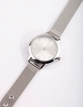 Silver Skinny Chain Strap Watch