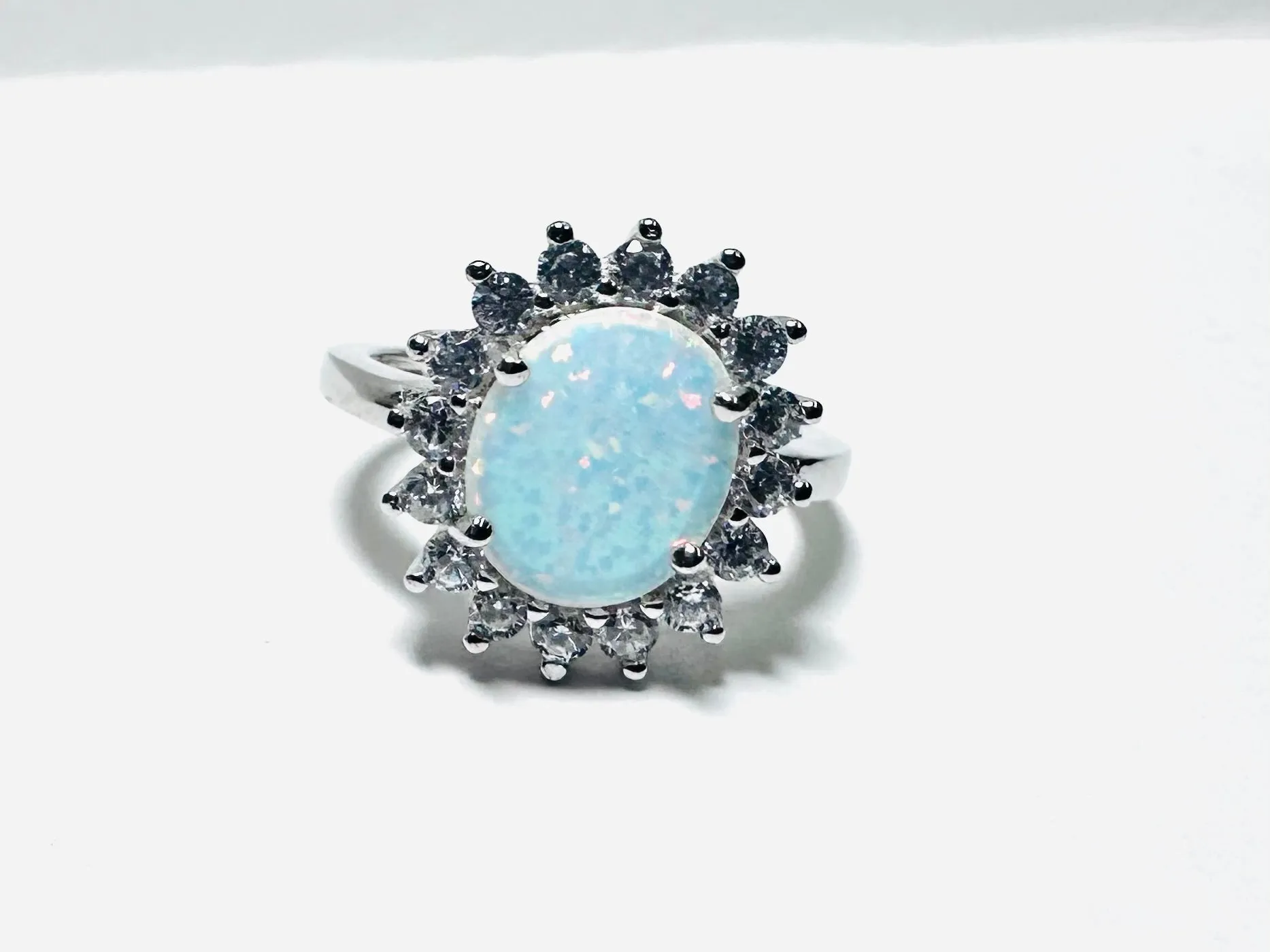 Size 5 Lab Created Opal Ring/Statement Ring