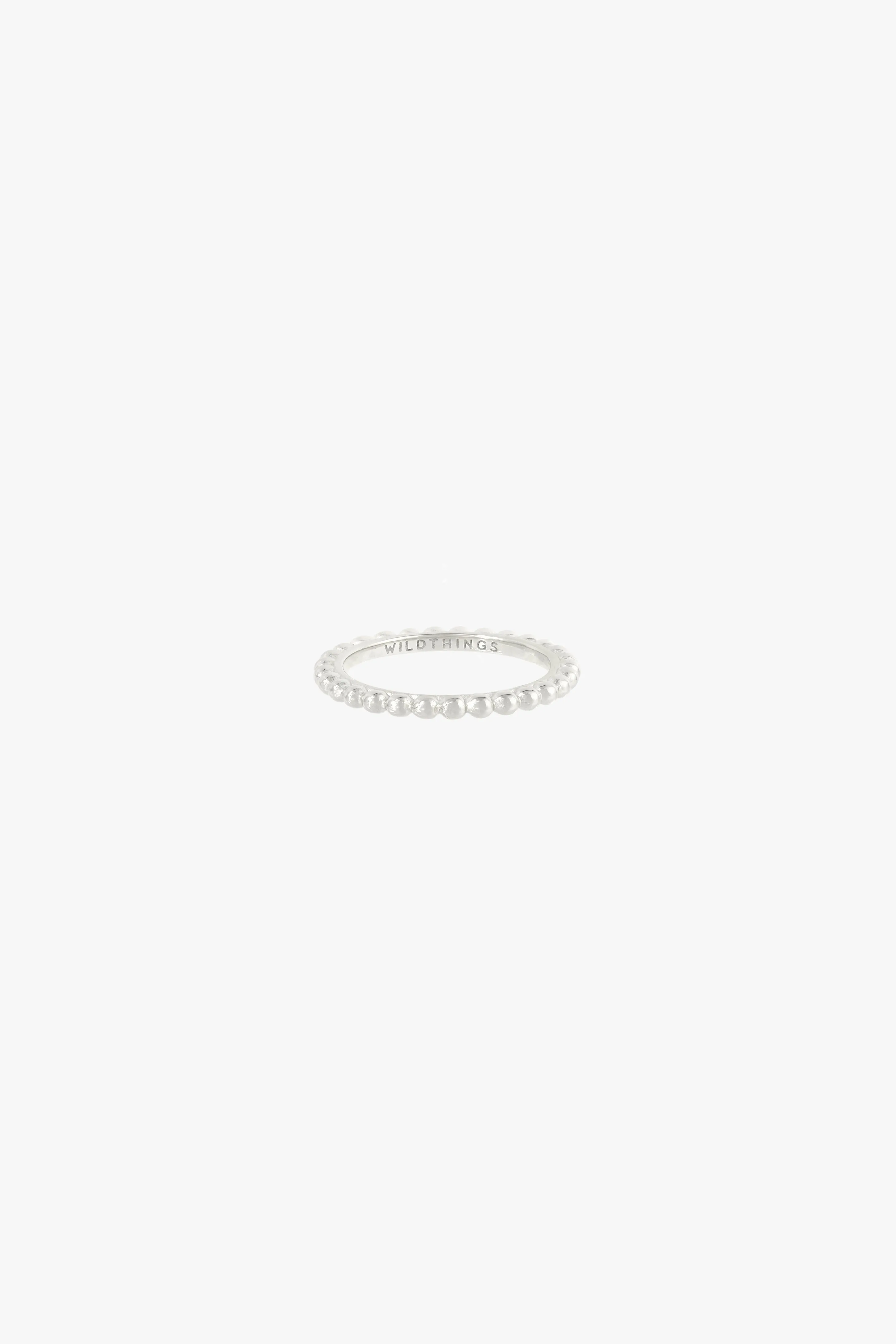 Small dots stacking ring silver