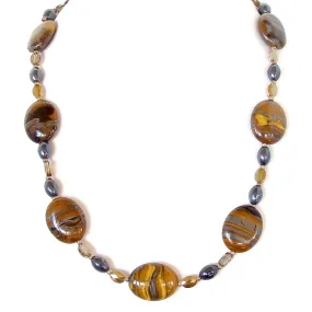 Sonja: Brown Gemstone Necklace