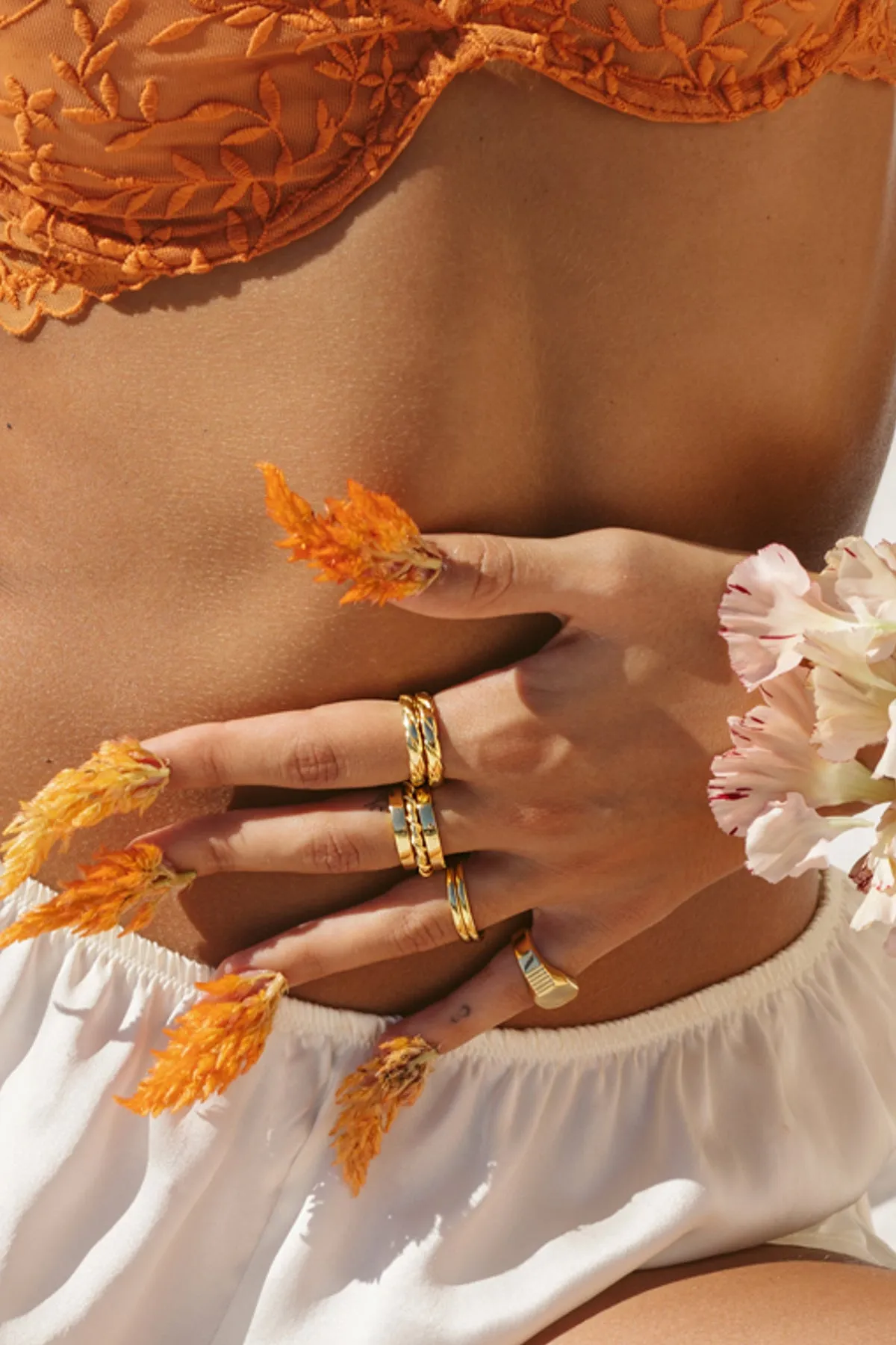 Stack ring gold plated