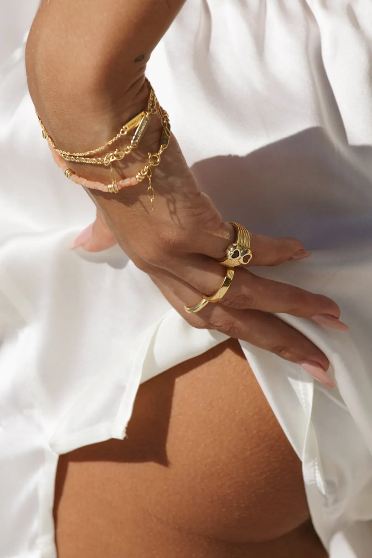 Stack ring gold plated