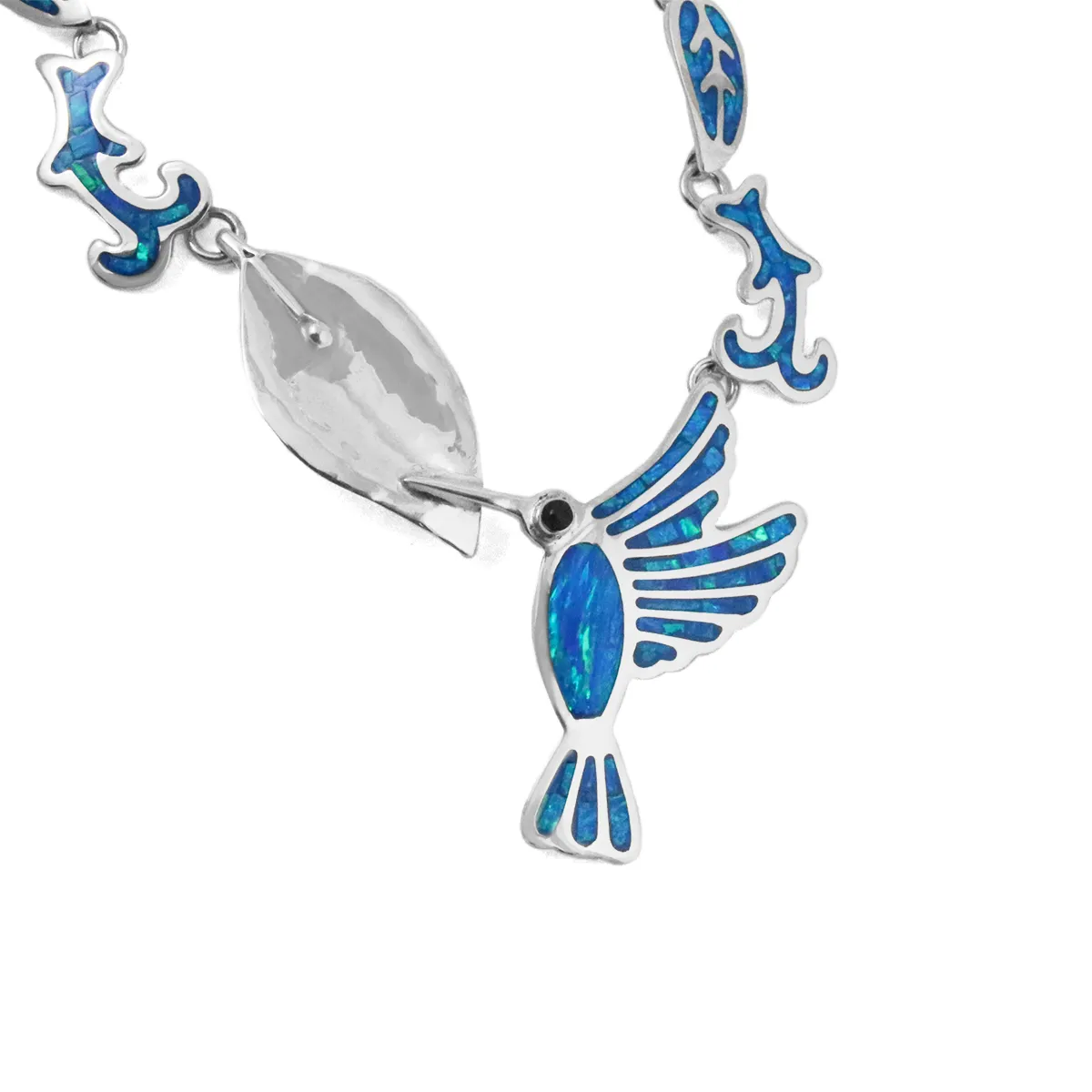 Sterling Silver Colibrí Azul Opal Jewelry Set