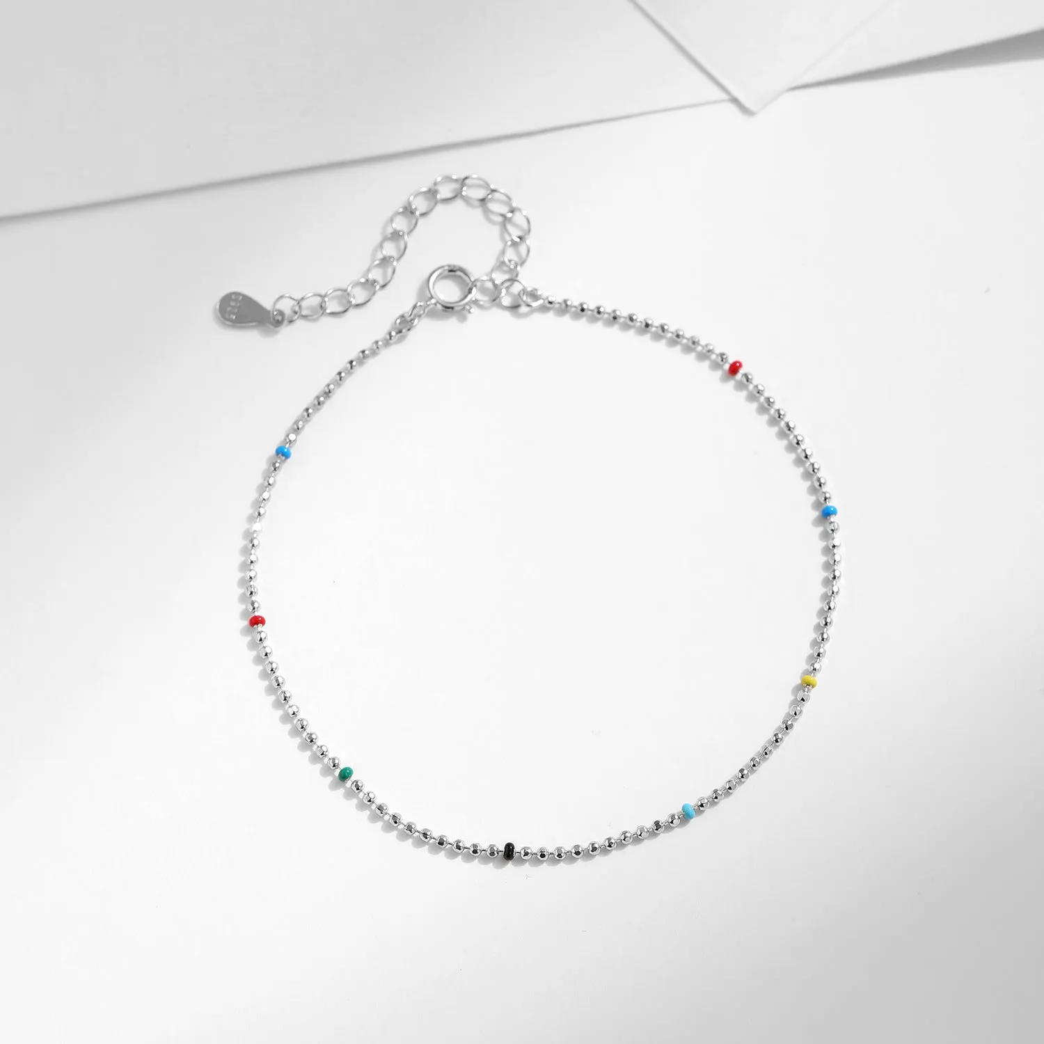 Sterling Silver Cute Beaded Bracelet for Women