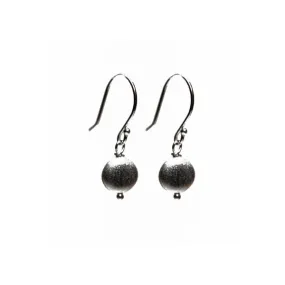 Sterling Silver Matte Drop Earrings