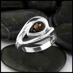 Sterling Silver Ring with Smokey Topaz