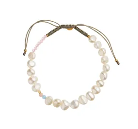 Stine A Perlie Creme Bracelet Blue and Pink Stone 3209-02-OS