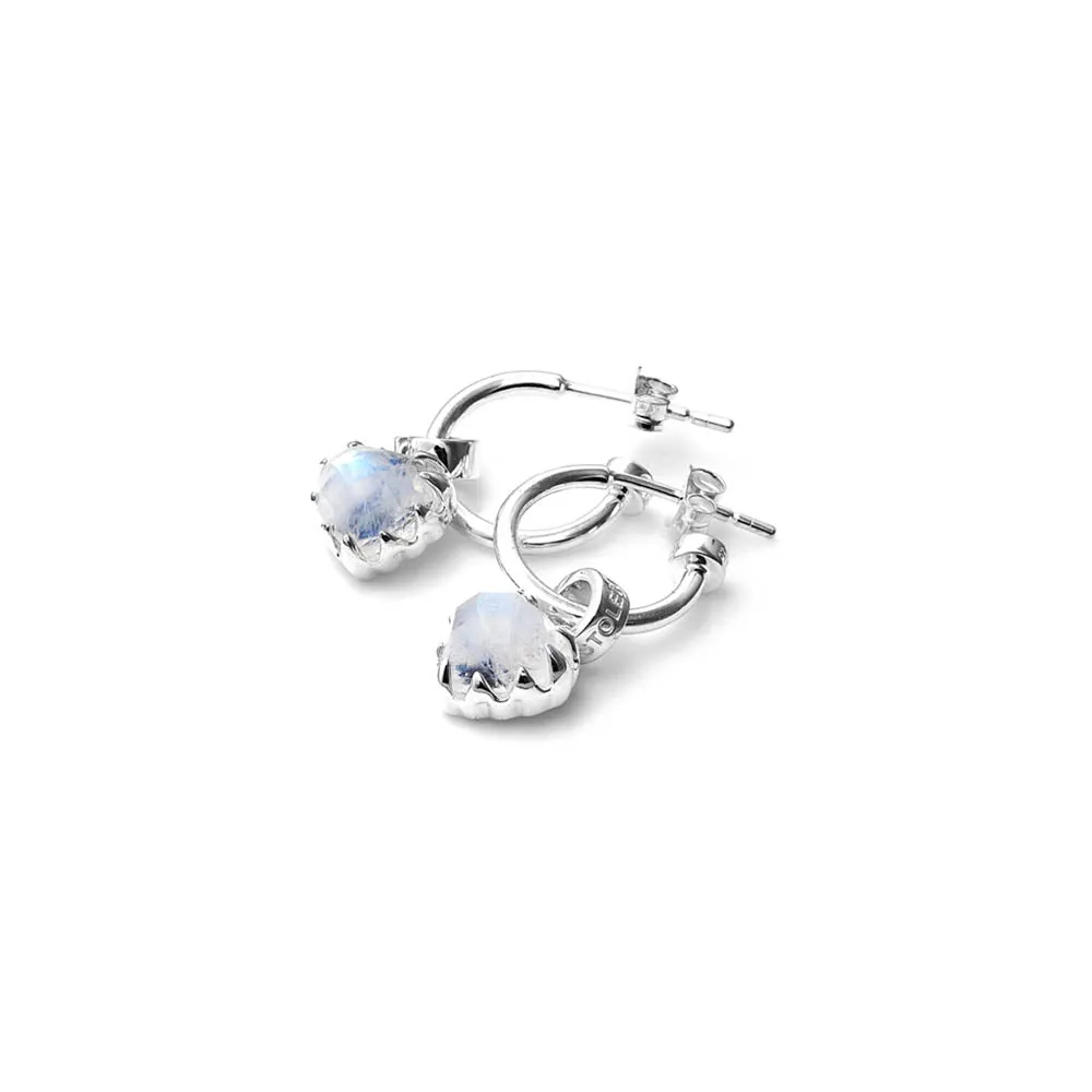 Stolen Girlfriends Club Love Anchor Earrings - Sterling Silver & Moonstone