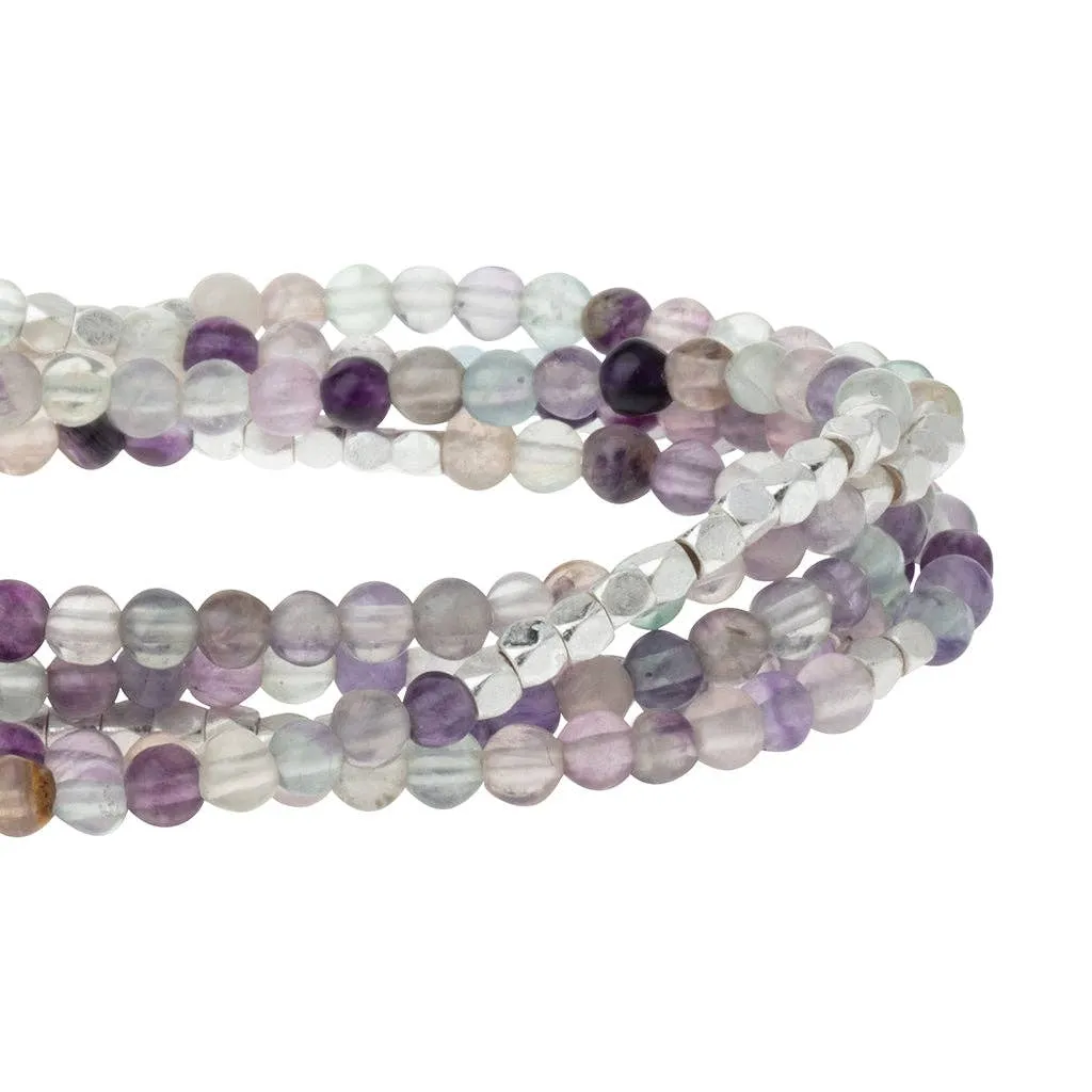 Stone Wrap - Fluorite / Silver - Stone of Brilliance