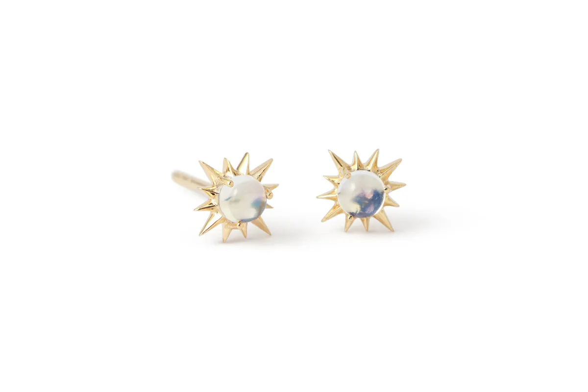 Sun Moonstone Earrings by Celine Daoust