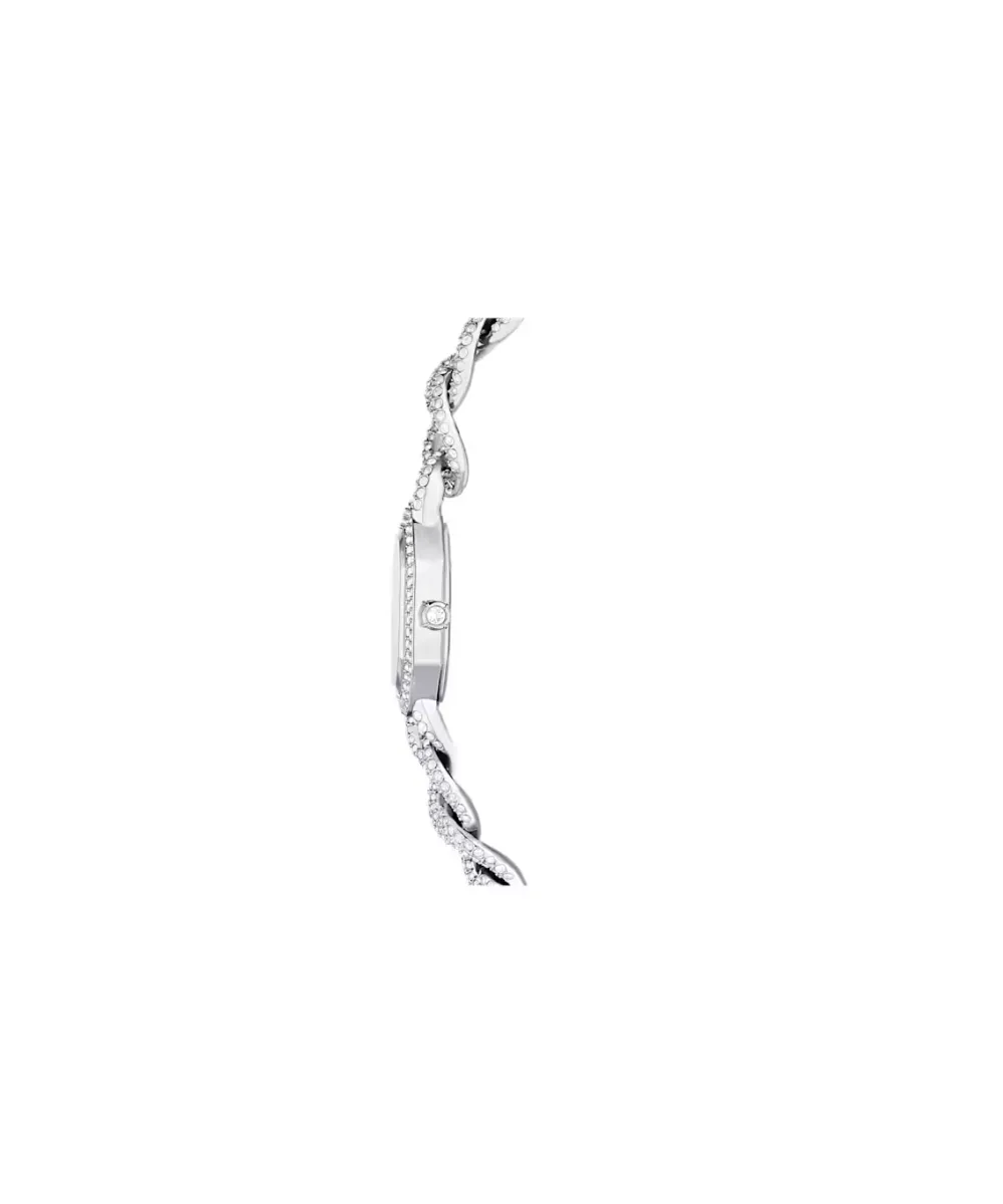 SWAROVSKI DEXTERA CHAIN WATCH, SWISS MADE,CRYSTAL BRACELET, SLIVER TONE, STAINLESS STEEL