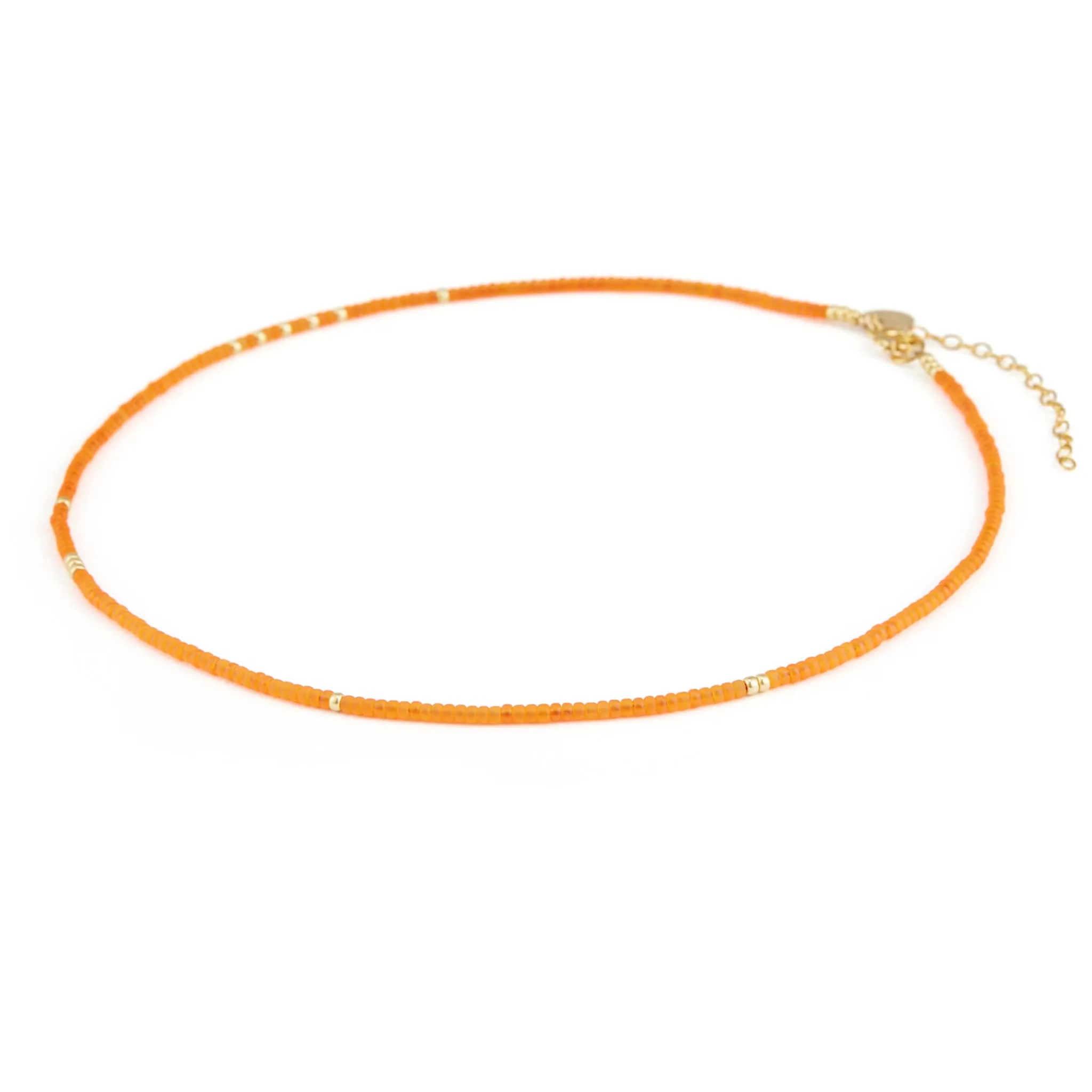 Tangiers Orange Beaded Necklace