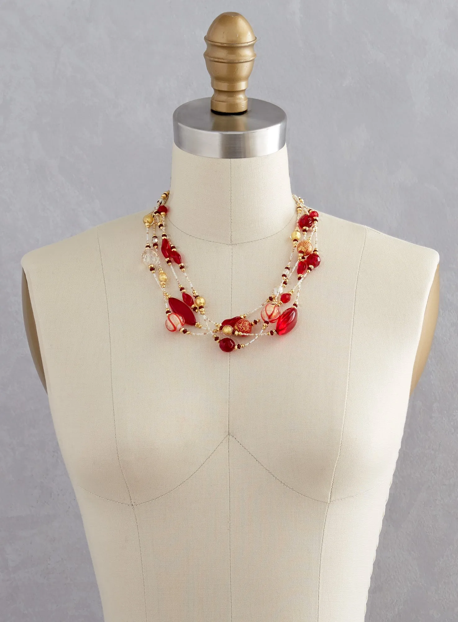 Tesoro Rosso Venetian Glass Necklace