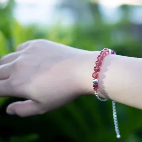 The Berries - Strawberry Quartz Tourmaline Bracelet