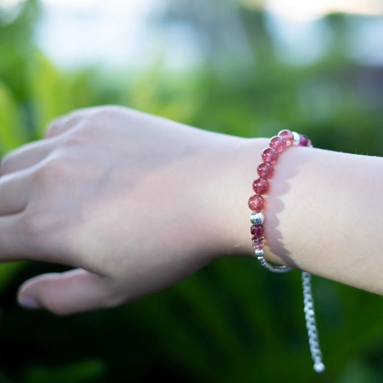 The Berries - Strawberry Quartz Tourmaline Bracelet