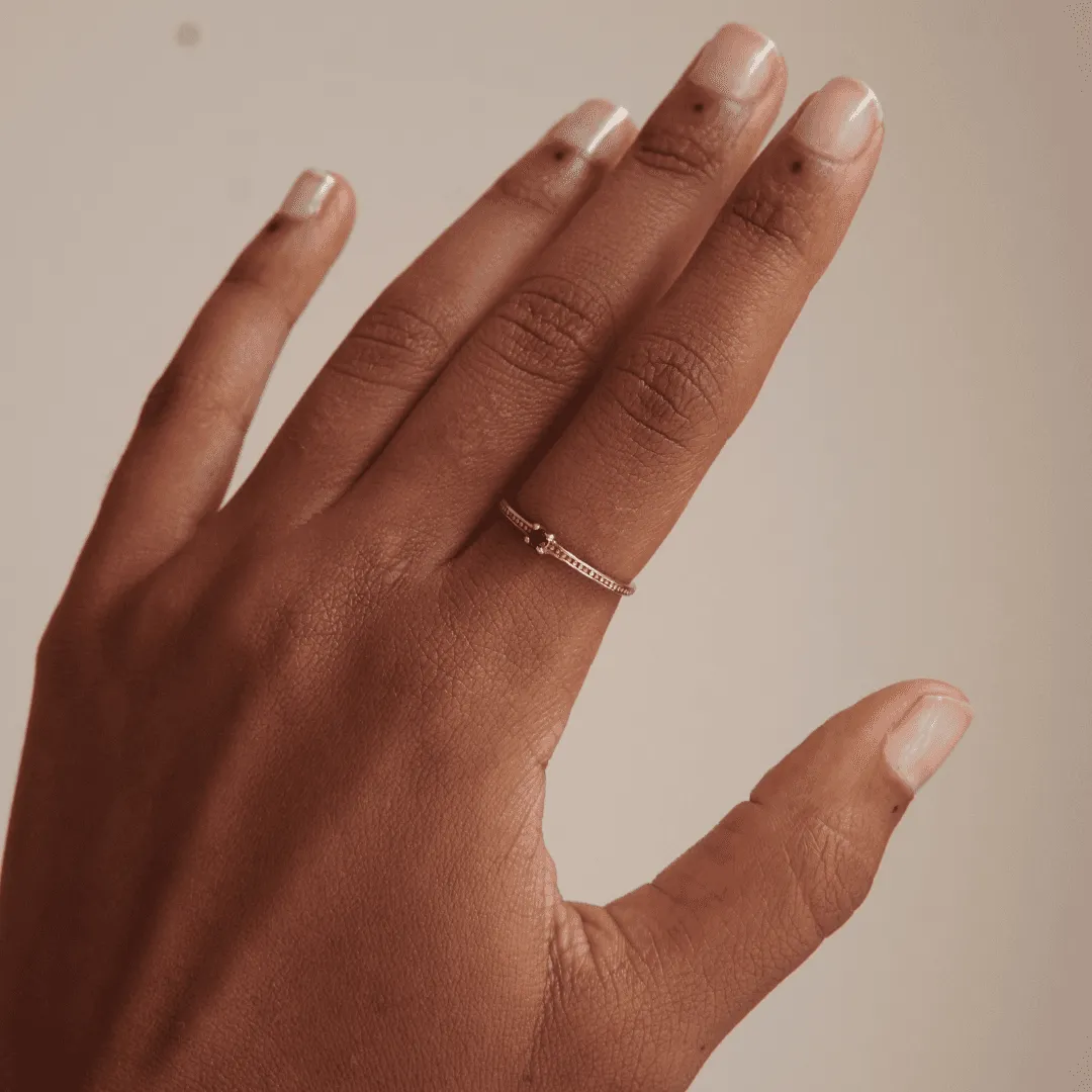 THE EMMA RING BLUE - Solid 14k gold