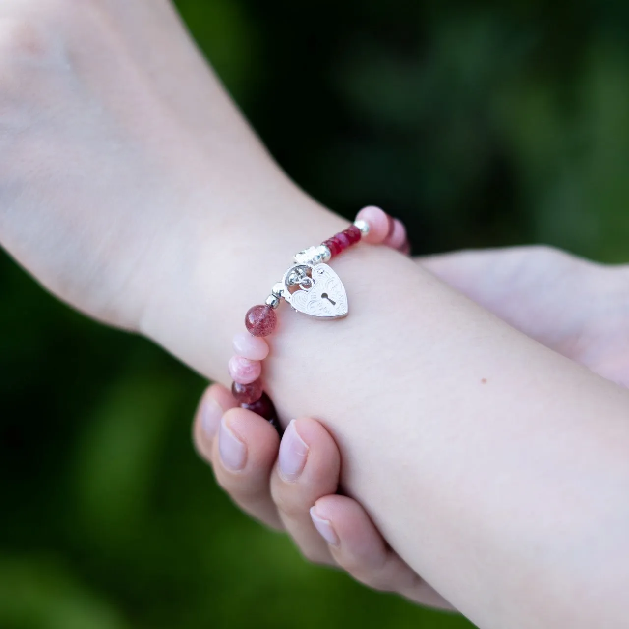 The Rose Gems - Strawberry Quartz Ruby Bracelet