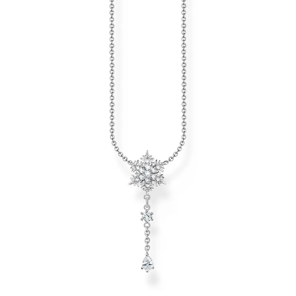 Thomas Sabo Sterling Silver Charm Club Snow Crystal CZ 40-45cm Chain