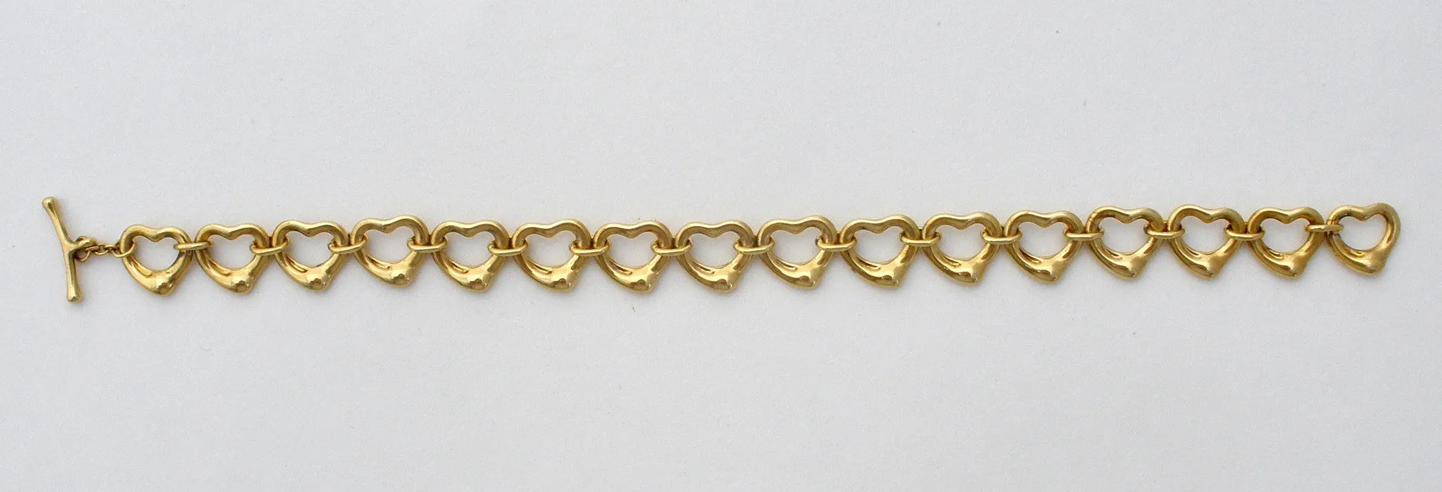 Tiffany & Co 18K Gold Open Heart Bracelet Peretti