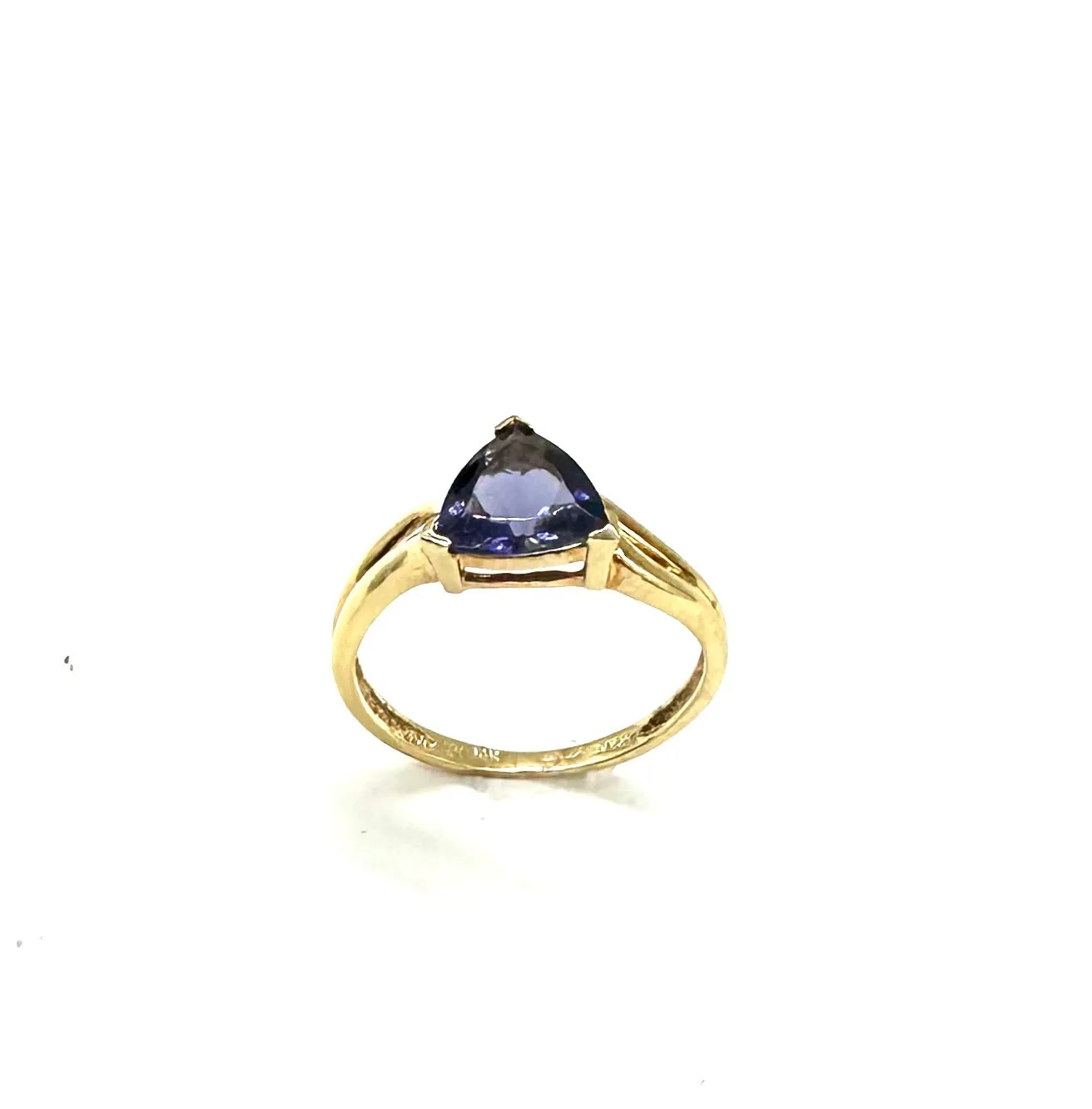 Trillion Cut Tanzanite Ring