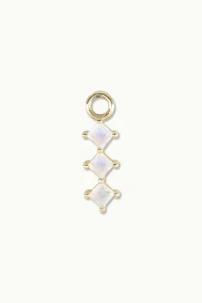 Trio Moonstone Gold Charm