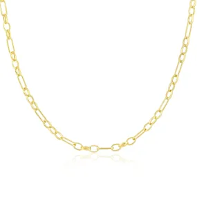 Triple Round & Oval Watch Chain Necklace