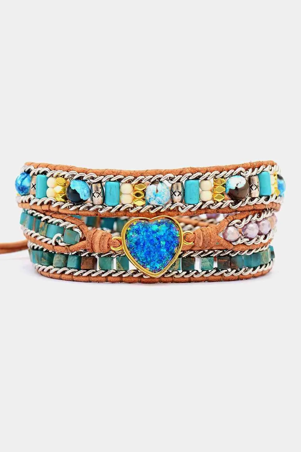 Turqoise Heart Layered Bracelet