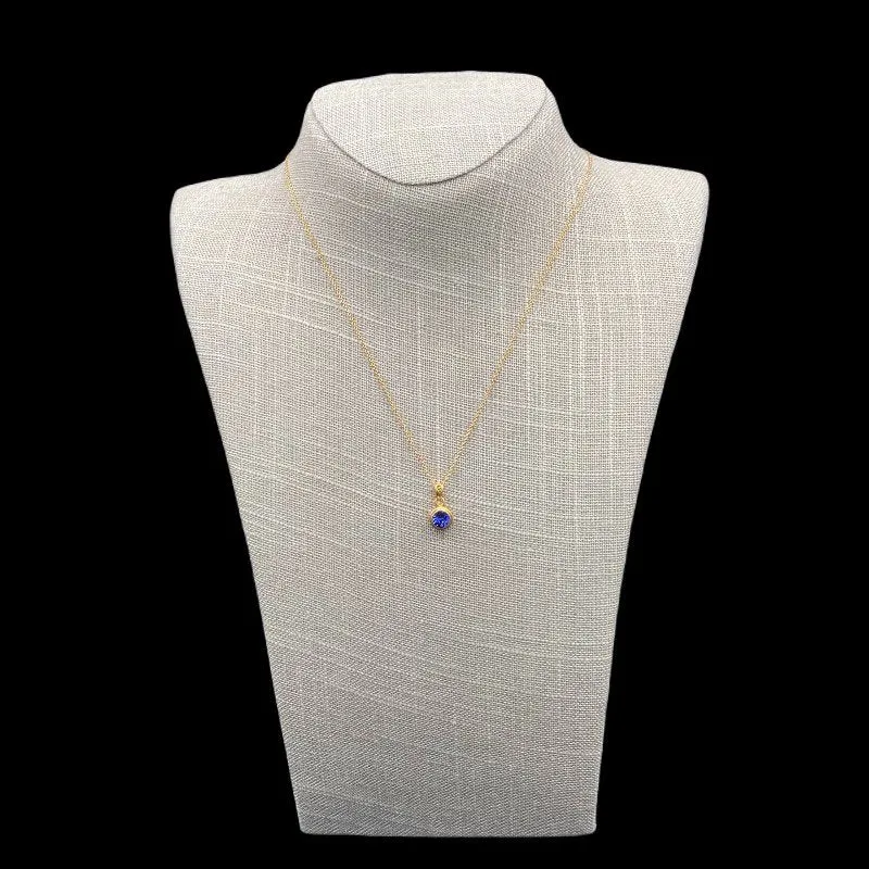 Unique Tanzanite Gemstone Gold Necklace