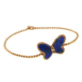 Van Cleef & Arpels Lapis Butterfly Gold Bracelet