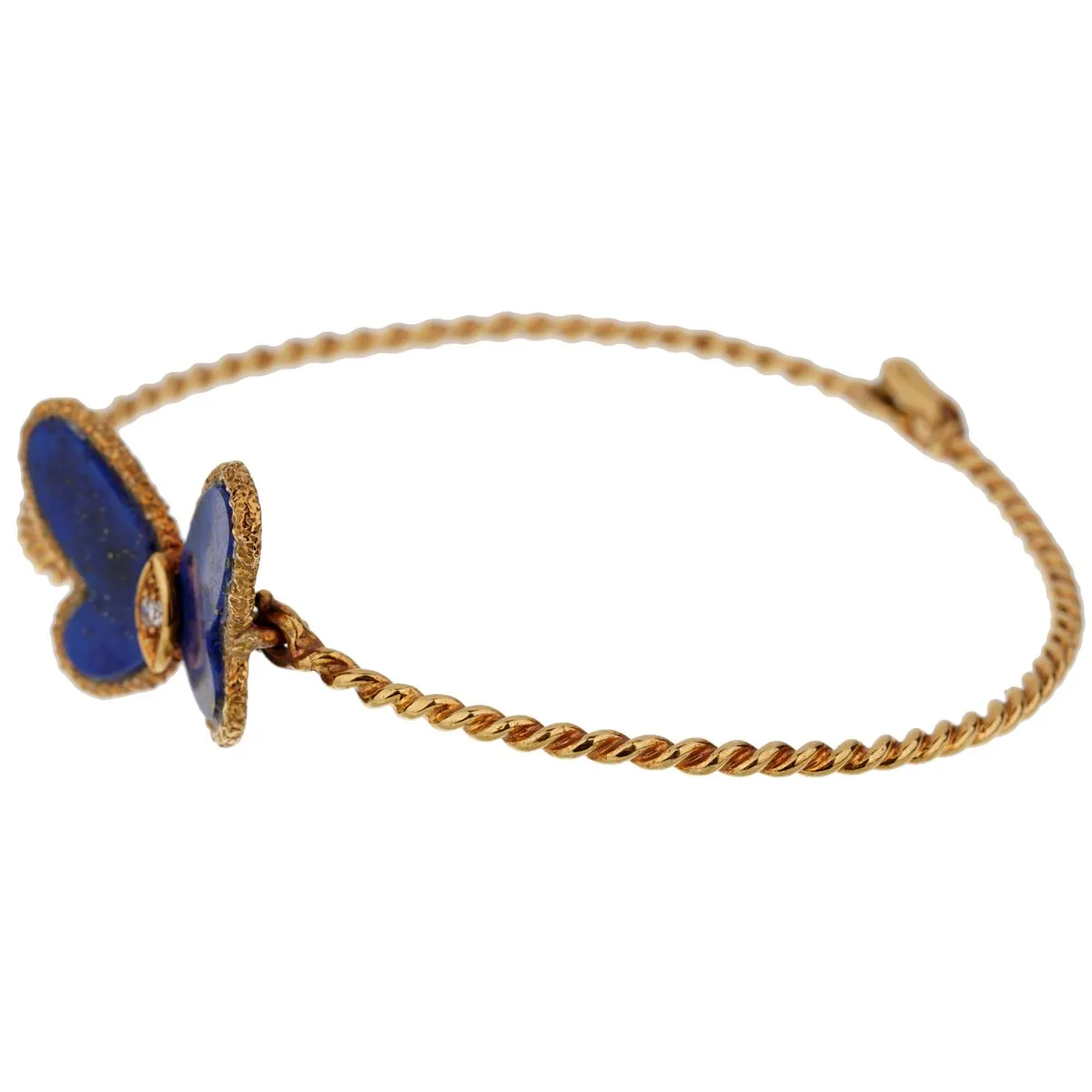 Van Cleef & Arpels Lapis Butterfly Gold Bracelet