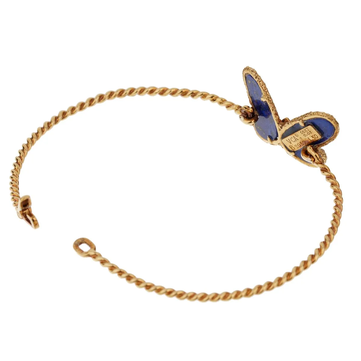 Van Cleef & Arpels Lapis Butterfly Gold Bracelet