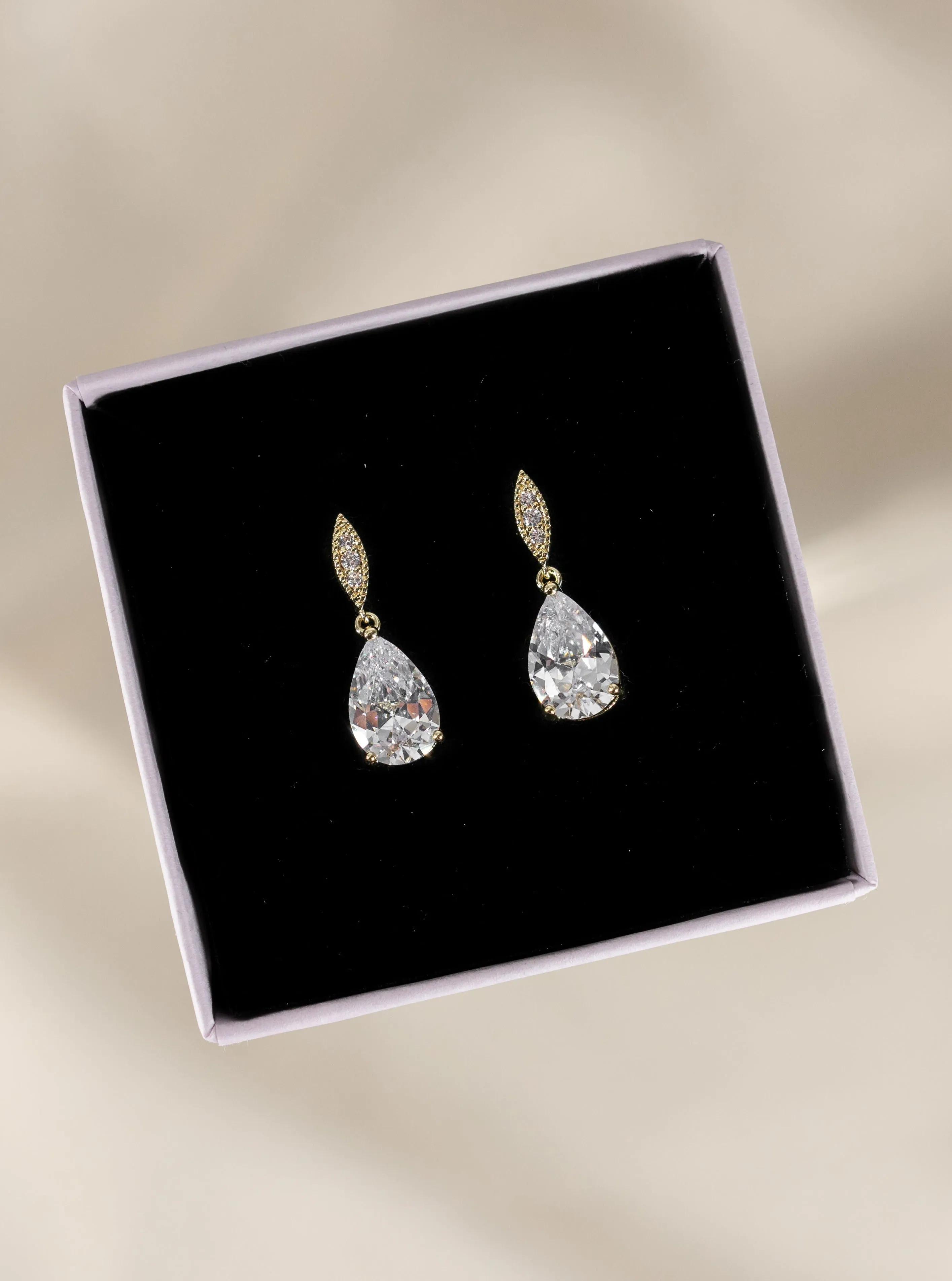 Victoria Gold CZ Earrings