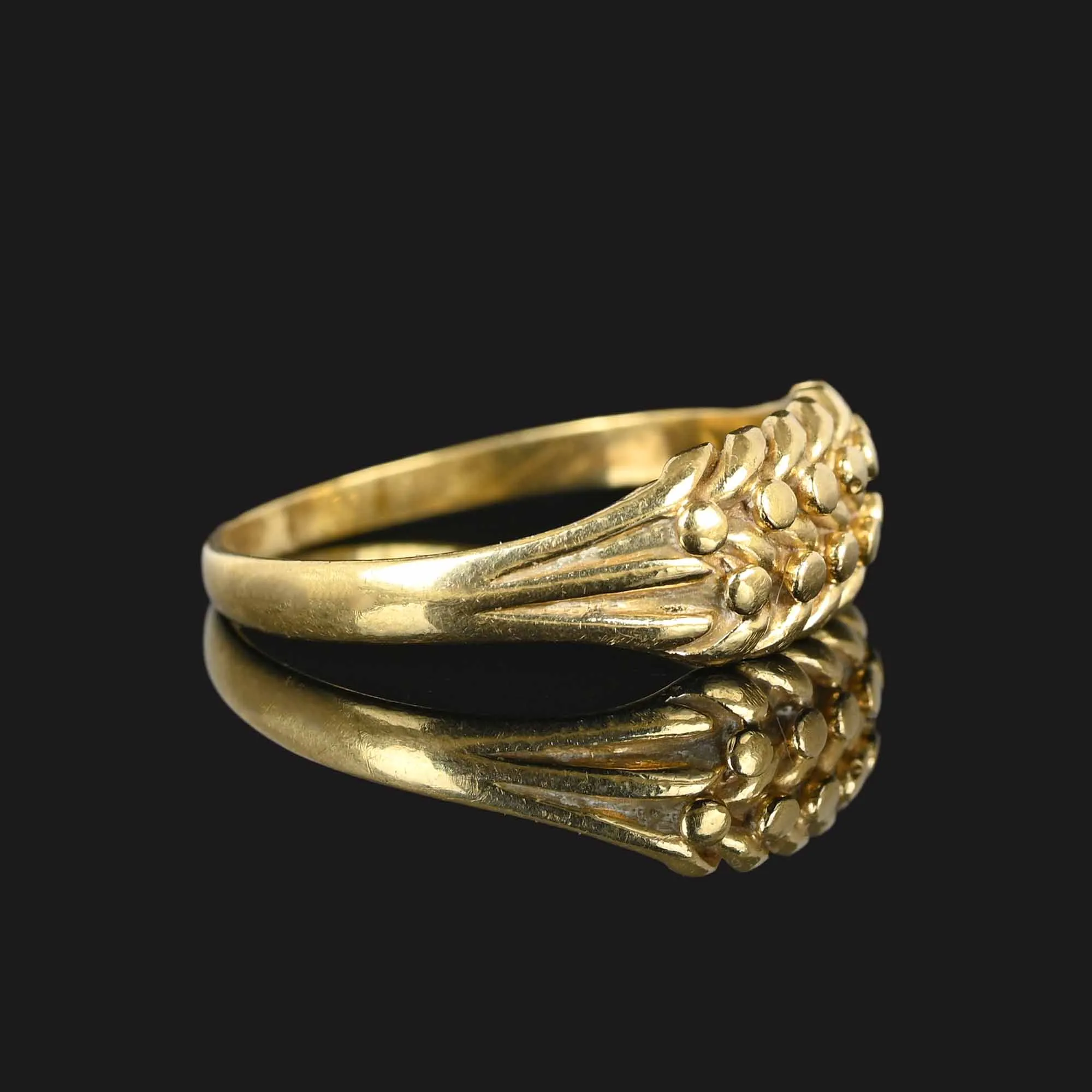 Vintage English Gold Love Knot Keeper Ring