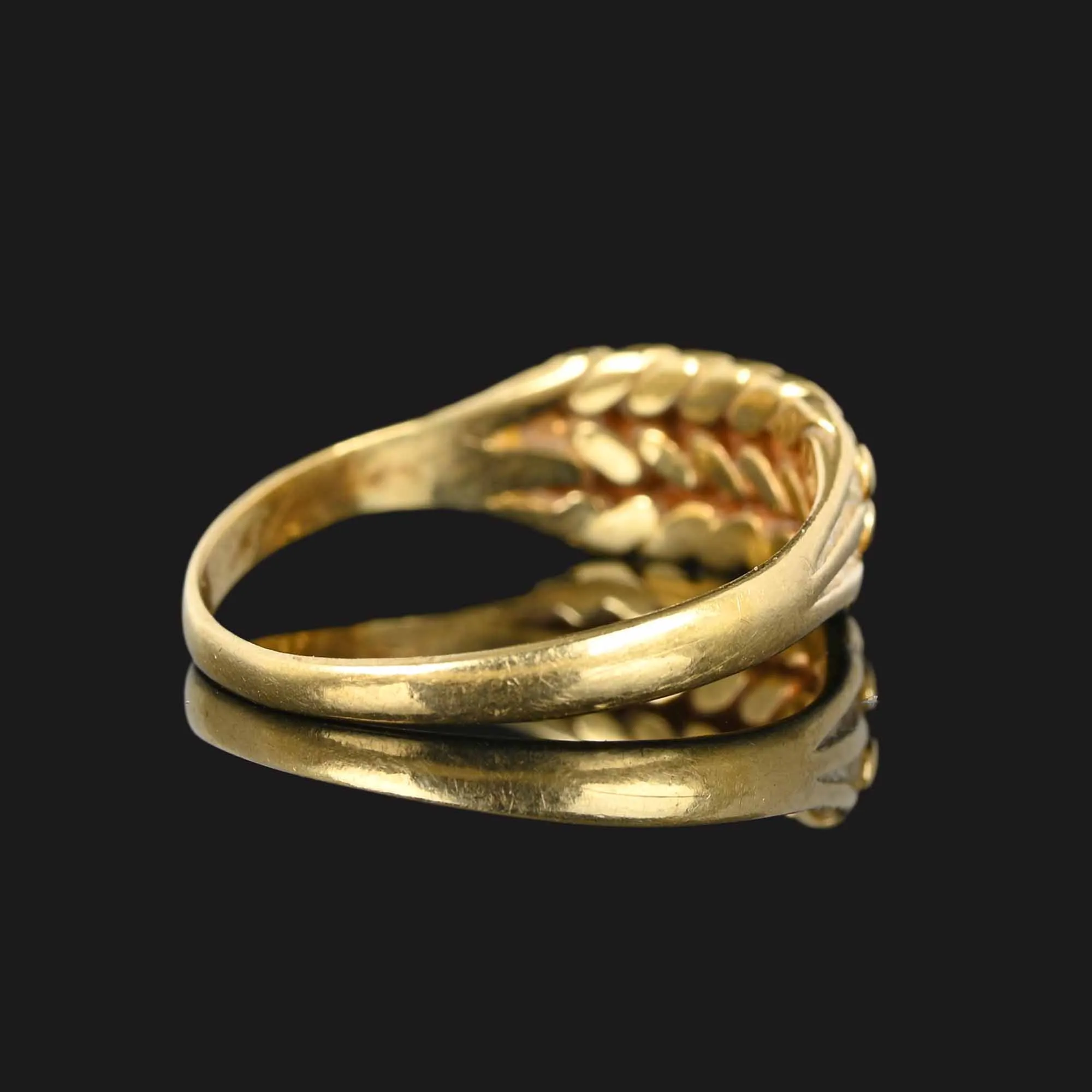 Vintage English Gold Love Knot Keeper Ring