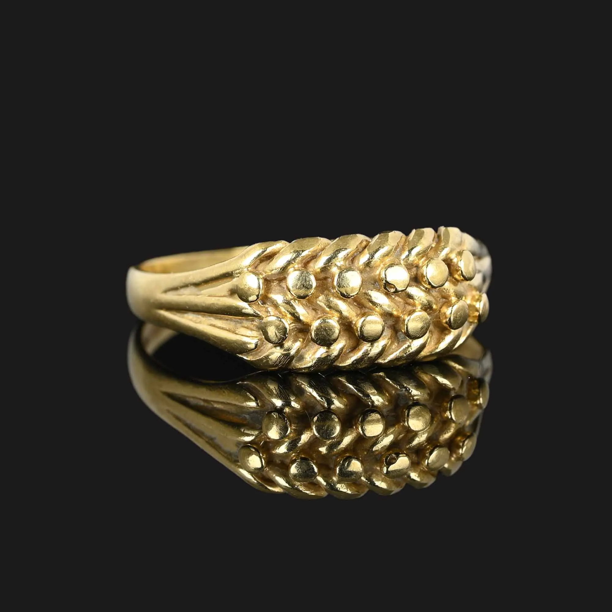 Vintage English Gold Love Knot Keeper Ring