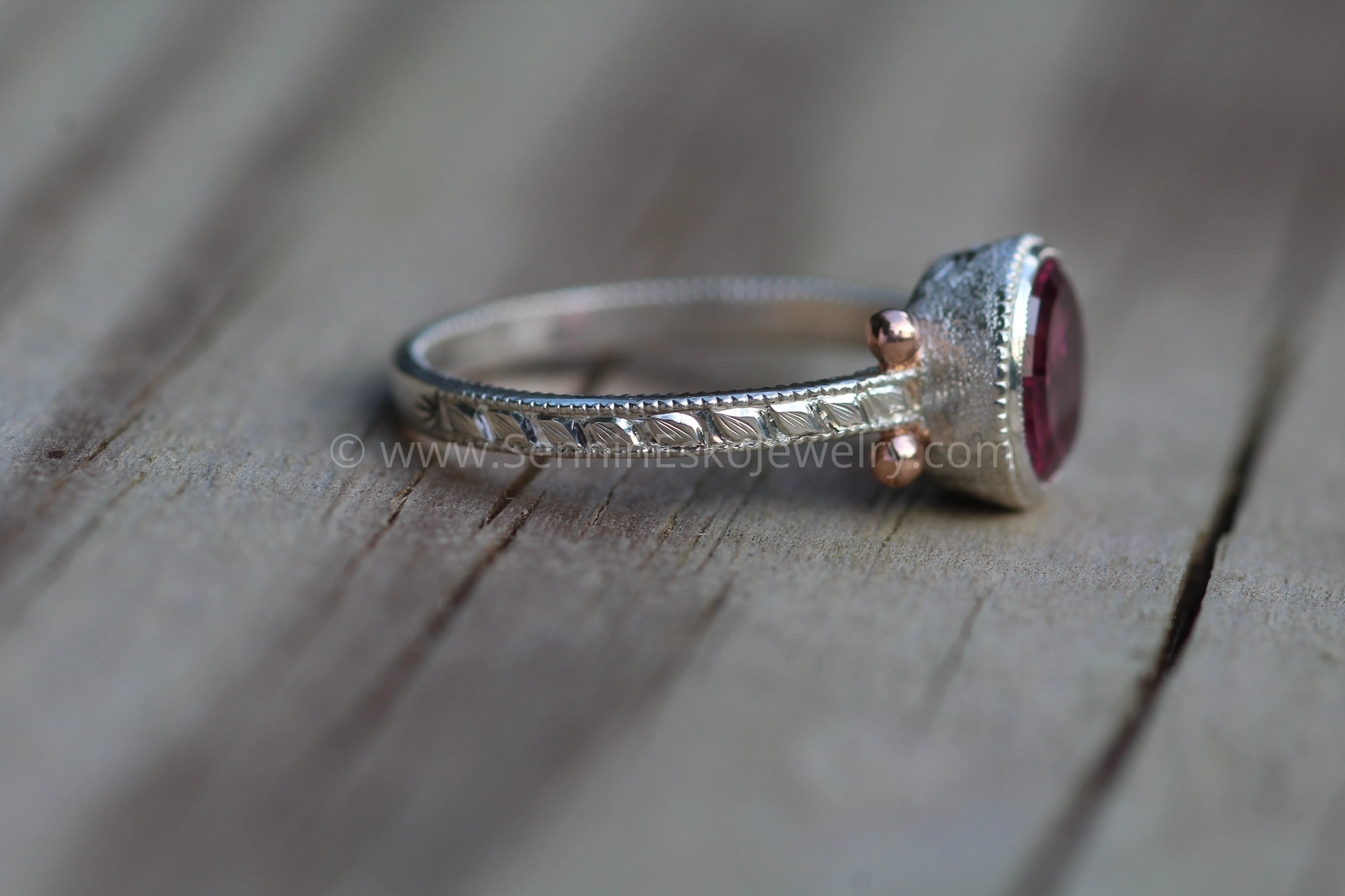 Vintage Inspired Setting - Ornate Setting - Fantasy Cut Rose Garnet (Setting Only, Center Stone Sold Separately)