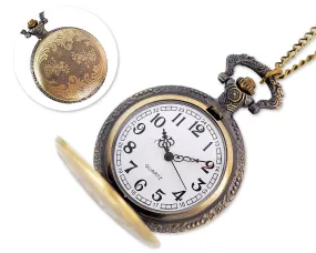 Vintage Quartz Pocket Watch with Chain