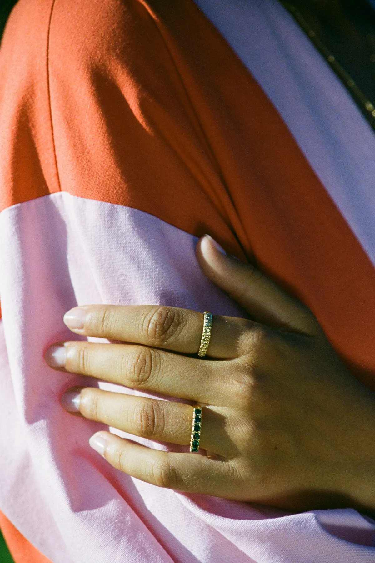 Vintage rain forest ring gold plated