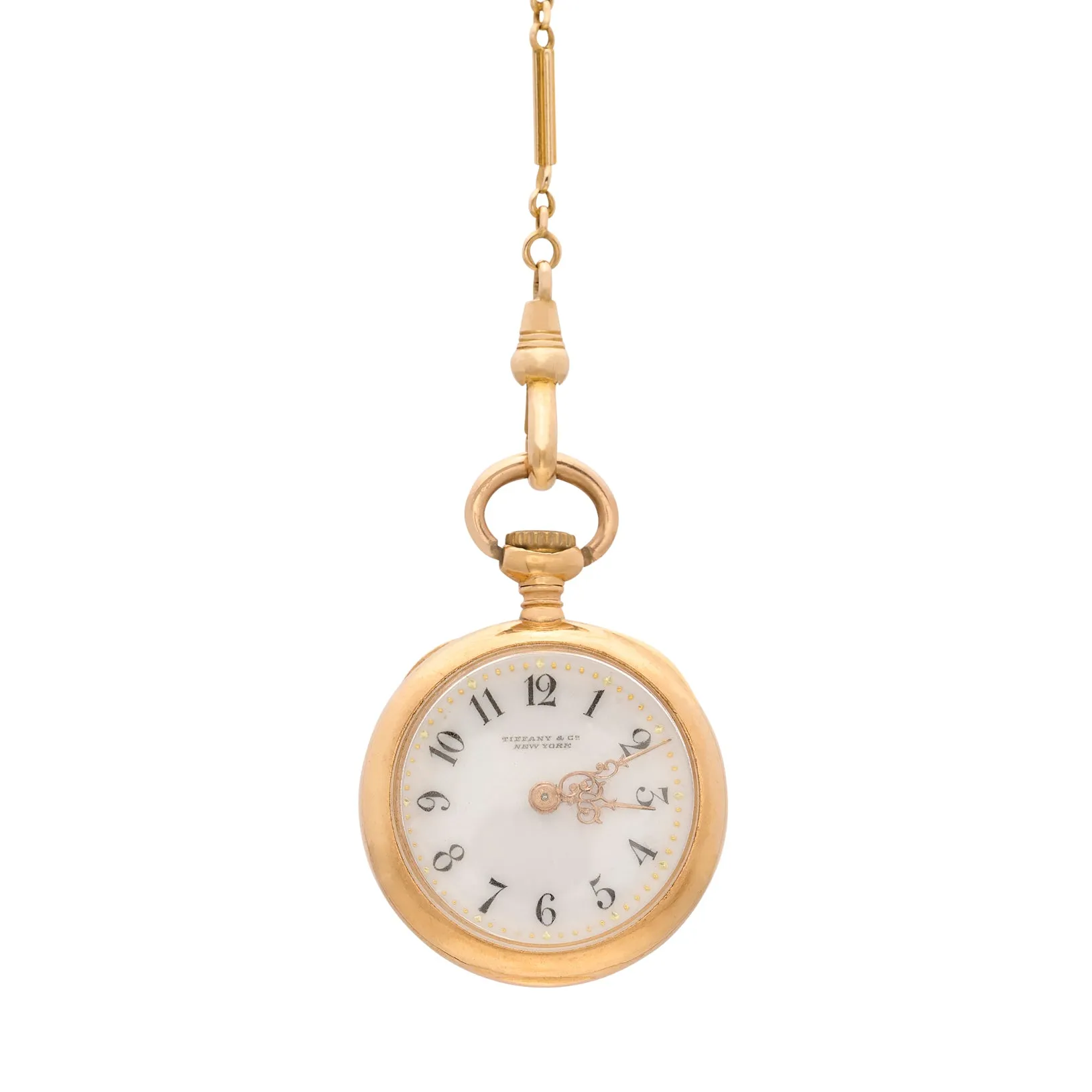 Vintage Tiffany & Co. Pocket Watch on Long Gold Chain