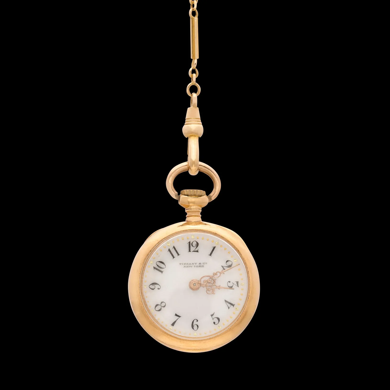 Vintage Tiffany & Co. Pocket Watch on Long Gold Chain