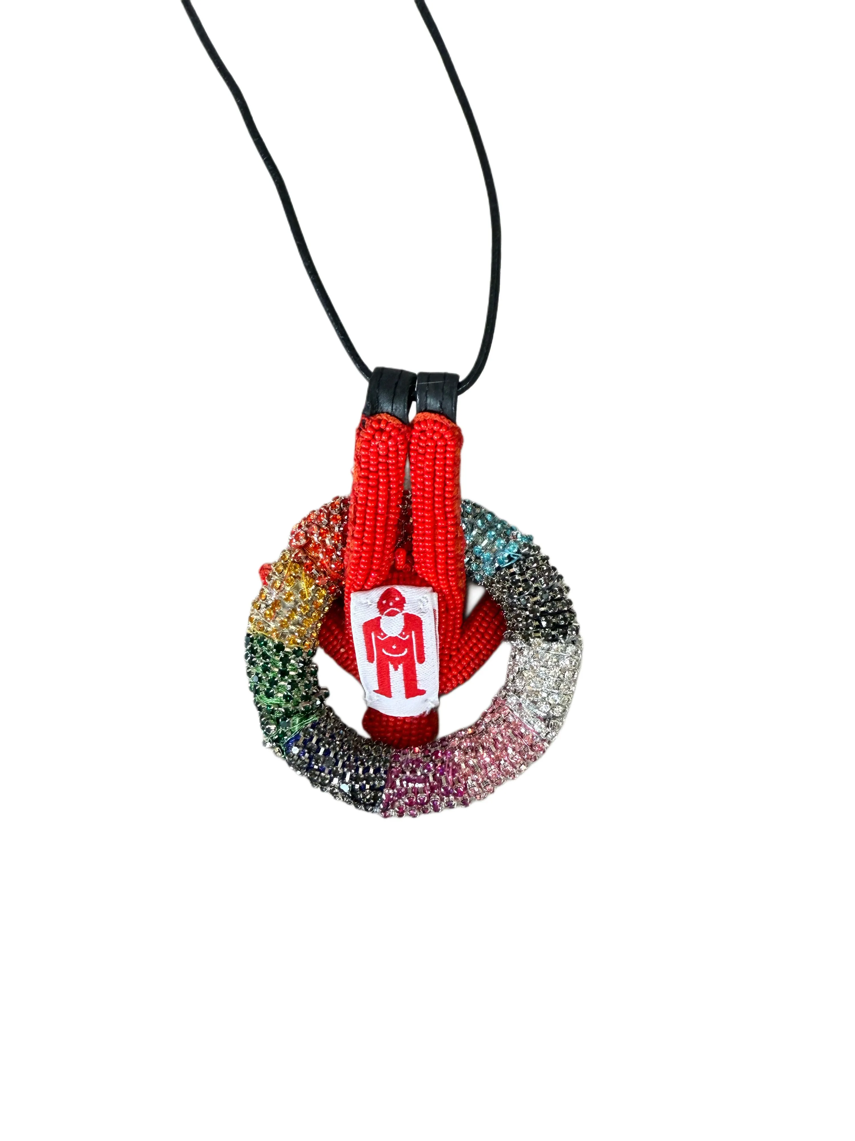 Walter Van Beirendonck Diamond Hole Necklace Multi-color