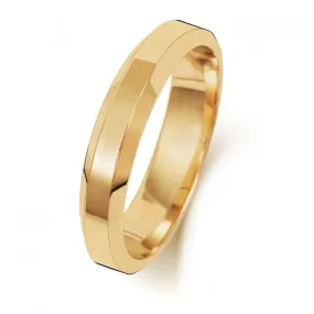 Wedding Band 18ct Wedding Bevelled Edge Ring WQ144L