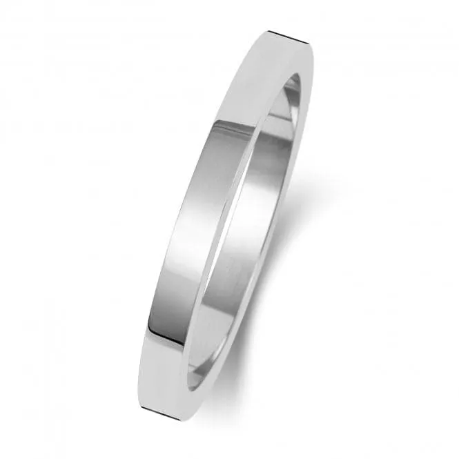 Wedding Band 18K Flat Flat 2mm-1.4 Wedding  Ring WQ171WM/I