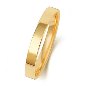 Wedding Band 9K Flat Court 2.5mm-1.40 Wedding  Ring W122M