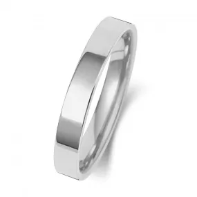 Wedding Band Platinum Flat Court 3mm-1.15 Wedding  Ring WP123L