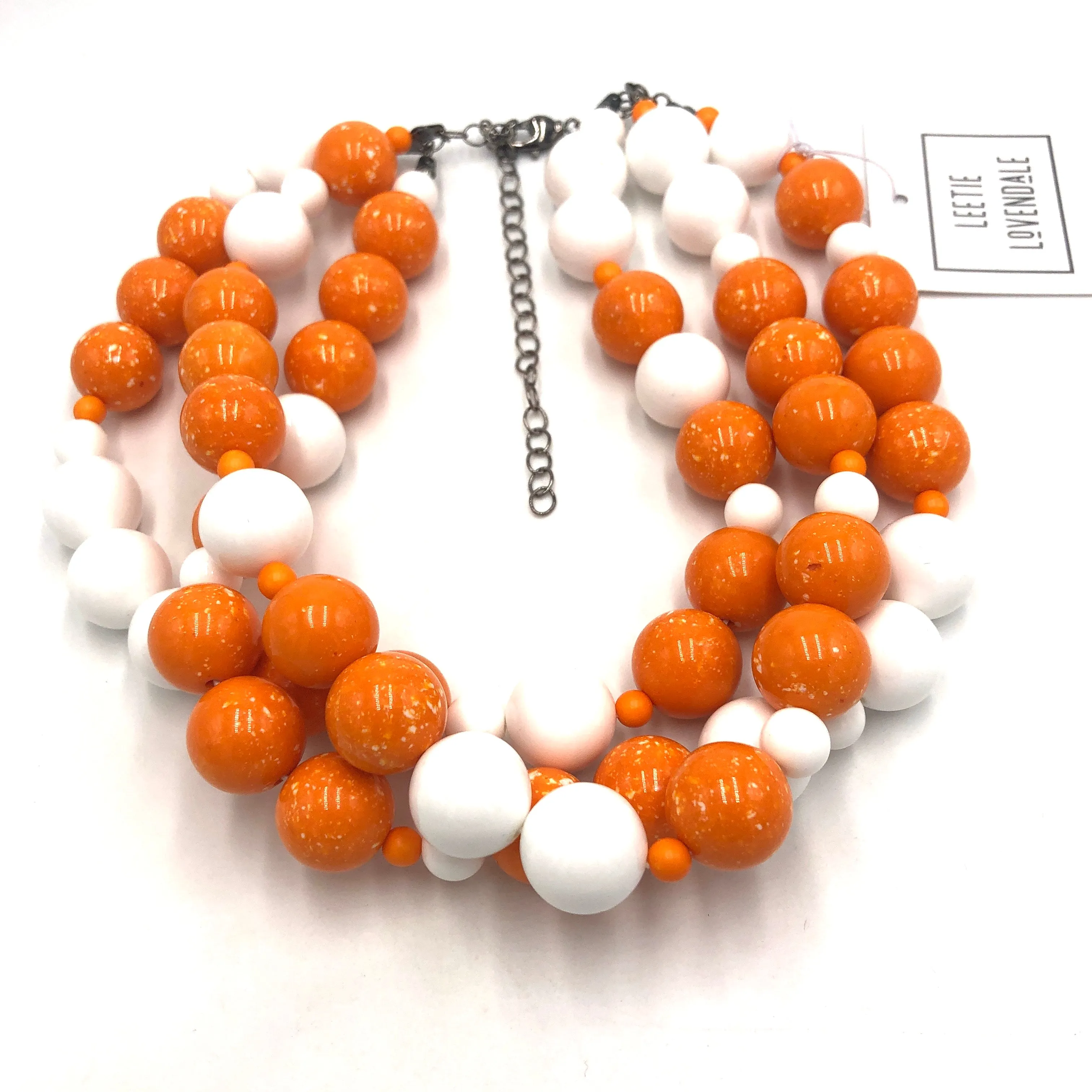 White & Sun Orange Morgan Necklace